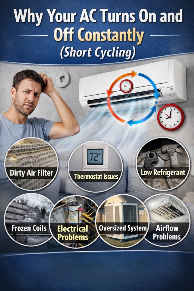 Why Your AC Turns On and Off Constantly (Short Cycling)